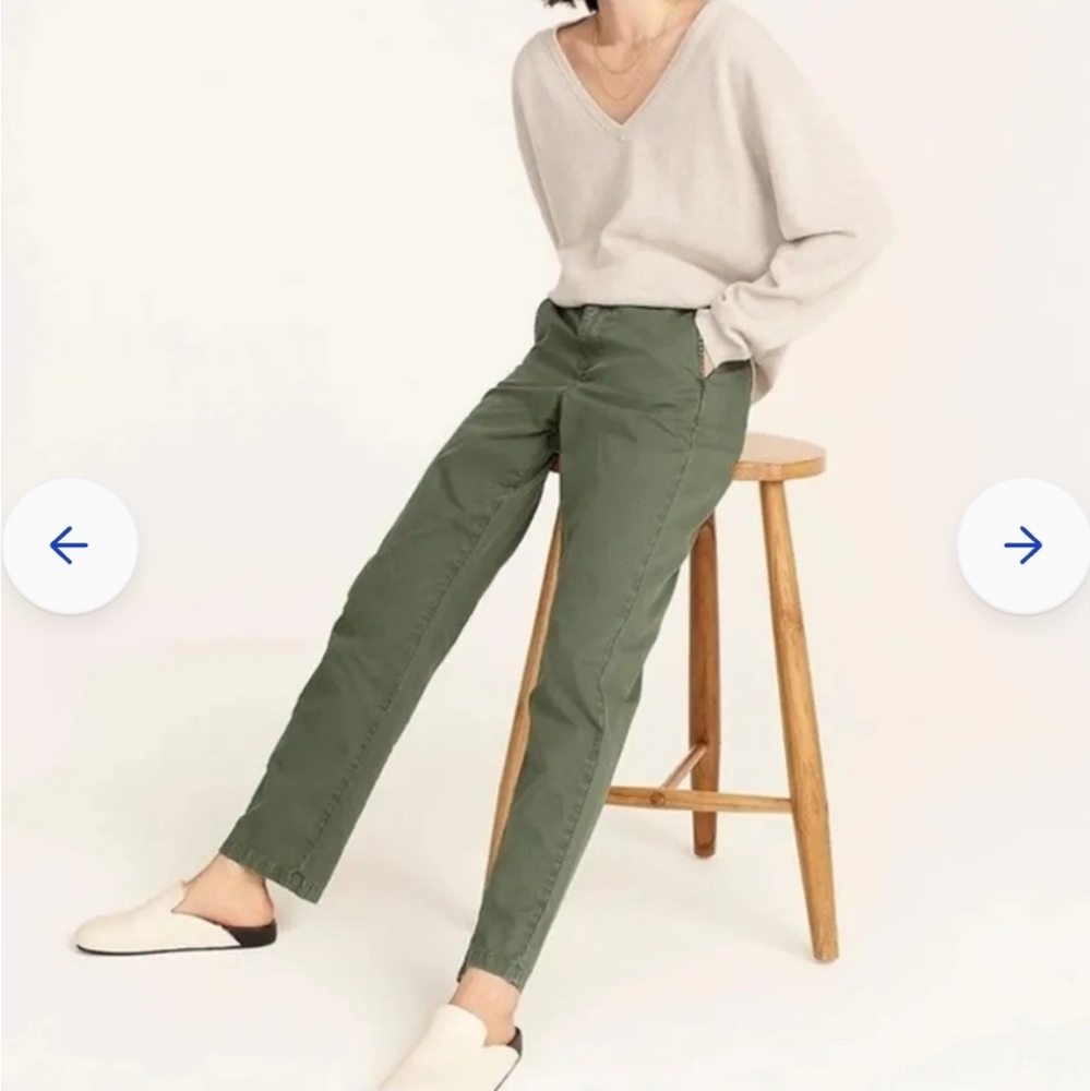 J.Crew Khaki Green Andie Chino Pants